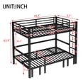 thumbnail image 4 of HICOMILA Full over Full Size Pull-out Metal Bunk Bed, Lower Bunk Can Be Pulled Out in Three Sections, Safety Rails, Black, 4 of 13