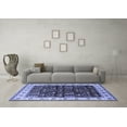 thumbnail image 3 of Ahgly Company Machine Washable Indoor Rectangle Oriental Blue Industrial Area Rugs, 3' x 5', 3 of 4