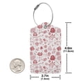 thumbnail image 2 of Rocae Flower Leaves for Leather Luggage Baggage Tags ID Label Privacy Cover ID Label with Stainless Steel Loop and Address Card, 2 of 5