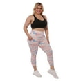 thumbnail image 2 of Plus Size High Waist Tummy Control Sports Leggings With Side Pockets - Pink  Blue Tie Dye, 2 of 9