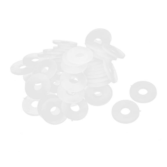 18mm x 6mm x 1.5mm Nylon Flat Insulating Washers Spacer Gasket Clear 100pcs