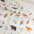 thumbnail image 2 of Great Bay Home Velvet Plush Sherpa Warm and Cozy Holiday Prints  (50" x 60" Throw, Roaming Animals), 2 of 5