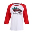 thumbnail image 1 of Maman et Moi T-Shirts à Col Rond de Noël T-Shirts Amples Décontractés à Manches Longues Hauts Imprimés d'Arbre Hiver, 1 of 6