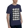 thumbnail image 2 of Bingfone Anchor Black Tartan Plaid Men'S Loose Fit Short-Sleeve Pocket T-Shirt, 2 of 7