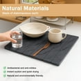 thumbnail image 3 of TOPCHANCES Dish Drying Mat for Kitchen Counter,  2-Piece Diatomite Collapsible Dish Drying Mat with 1x Large Drying Mat and 1 x Small Drying Mat (Gray), 3 of 10