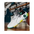 thumbnail image 4 of Harsuny Men Basketball Shoes Slip Resistant Sneakers Durable High-Top Sneaker Outdoor Casual Comfortable Running Shoe Lace-Up White Green 7.5, 4 of 9