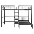 thumbnail image 6 of Euroco Full over Twin Bunk Bed, Twin Platform Bed and Full Loft Bed, Built-in Desk and Shelf for Kids Teens Adults, 6 of 15