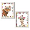 thumbnail image 1 of Gango Home Decor Contemporary Flower Friends I & II by Emily Adams (Ready to Hang); Two 11x14in White Framed Prints, 1 of 5