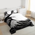 thumbnail image 3 of Feelyou Ocean Waves Boy Full Size Comforter Sets, Japanese Mount Fuji Bedding Sets, 3pcs, 3 of 8