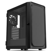 DARKROCK EC2 Black ATX Mid Tower PC Case  Type-C Ready, 40-Slot GPU Support, Tempered Glass Side Panel, 8 x 120mm Fan Mounts (1 Pre-Installed) & 360mm Radiator Compatibility