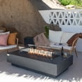 thumbnail image 6 of Elementi Plus Positano Propane Fire Pit for Outside Outdoor Fire Pit Table Smokeless Firepit Concrete Rectangular Fire Table Patio Heater Fireplace 60000 BTUs - Dark Grey, 60 x 31.9 Inches, 6 of 10