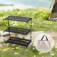 thumbnail image 6 of koolsoo Camping Folding Storage Rack Display Shelf 3 Tiers Folded Lightweight Multipurpose Organizer Storage Shelf for Bedrooms Beach, 6 of 8
