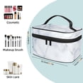 thumbnail image 2 of ERJLKXP Vintage Marble Texture Makeup Bags Travel Cosmetic Bag Case, Large Capacity Organizer and Storage, Portable Pouch Toiletry bag for Women & Girls, 2 of 7