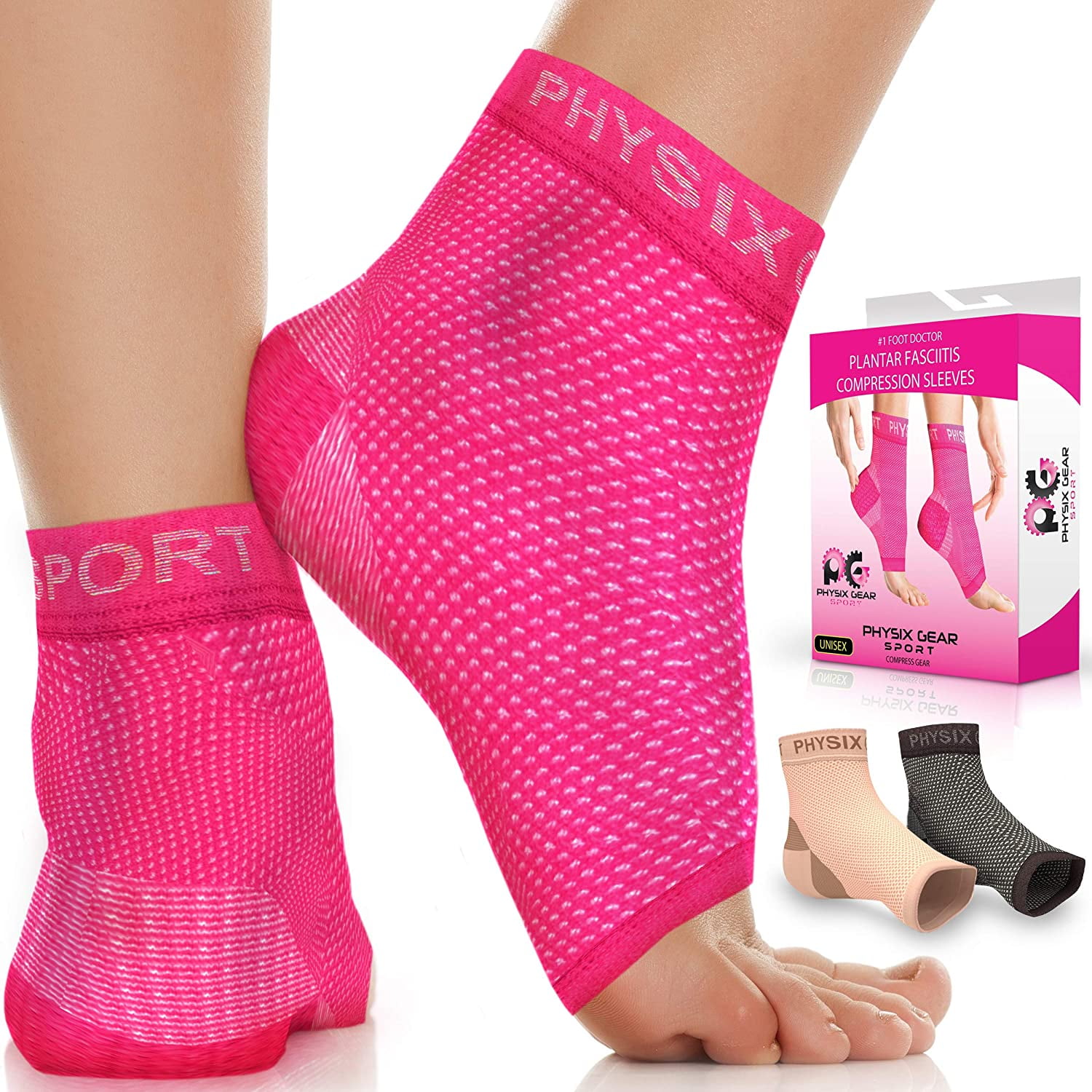 Plantar Fasciitis Socks with Arch Support for Men & Women Best 24/7 Compression Socks Foot Sleeve for Aching Feet & Heel Pain Relief Washes Well Holds Shape & Better Than a Night Splint Plantar Fasciitis Socks with Arch Support for Men & Women Best 24/7 Compression Socks Foot Sleeve for Aching Feet & Heel Pain Relief Washes Well Holds Shape & Better Than a Night Splint