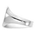 thumbnail image 4 of Finest Gold 14K White Gold 11.0 x 13.0 mm Closed Back Signet Ring, Size 6, 4 of 5