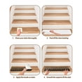 thumbnail image 5 of Stair Treads for Wooden Steps, Brown Black Plaid Peel and Stick Stair Treads with Adhesive, Vintage Rustic Star Buffalo Check Non Slip Indoor Stairs Runner Rugs Mats for Elders Dogs 8"x30"4PCS, 5 of 7