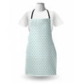 thumbnail image 3 of Pastel Apron, Forget Me Not Flowers and Vertical Striped Pale Backdrop Spring Nature, Unisex Kitchen Bib with Adjustable Neck for Cooking Gardening, Adult Size, Pale Blue and Green, by Ambesonne, 3 of 4
