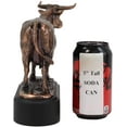 thumbnail image 4 of Ebros 9.5" L France Charolais Cattle Cow Bronze Electroplated Figurine with Base, 4 of 5
