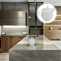 KONTONTY Porcelain Sugar Bowl With Lid For Kitchen Coffee Bar And Restaurant For Storing Candy Sugar Adds A Touch Of Class To Any Setting 370ml