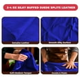 thumbnail image 5 of ELW Premium Suede Cowhide 2-4 oz 1-1.6mm - Soft Full Grain Pre-Cut Side Leather - 4-6 SQ FT,Royal Blue - USA Made Silky Buffed Suede Fabric Leather for Car Upholstery, Crafts, Garments, Furniture, 5 of 9