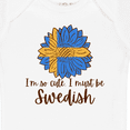 thumbnail image 4 of Inktastic I'm So Cute, I Must be Swedish Sunflower Boys or Girls Baby Bodysuit, 4 of 5