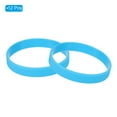 thumbnail image 3 of Uxcell Silicone Bracelets Rubber Wristband Blank Broaden Elastic Sports Bands Blue 12 Pack, 3 of 7