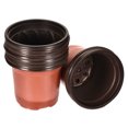 thumbnail image 1 of Unique Bargains 4.3' Plastic Plant Nursery Pots Starting Planter Container, Red 25 Pack, 1 of 6