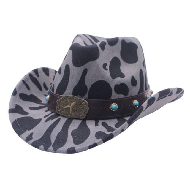 GDREDA Baseball Cap Sombreros Sombrero De Copa De Rizada Con Patrón De Engrosada Sombrero De Fieltro De Sombrilla De Estilo Étnico Con Visera Rizada,Grey