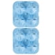 thumbnail image 4 of Bandejas de cubitos de hielo de silicona reutilizables de 4 orificios de color azul para uso en el hogar, la oficina y el bar: crea cubitos de hielo únicos, 4 of 8