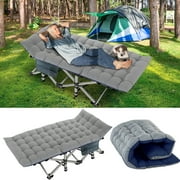 NAIZEA Folding Camping Cots for Adults, Folding Cot Bed Camping Bed Camp Cot Portable Military Cot, Heavy Duty Wide Sleeping Cots with Carry Bag