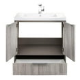 thumbnail image 4 of Cutler Kitchen and Bath London 30" Wood/Cultured Marble Bathroom Vanity in Gray, 4 of 5