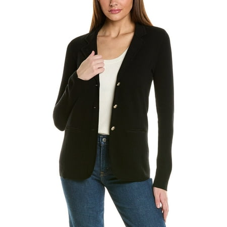Bruno Magli womens Wool Sweater Blazer, m, Black