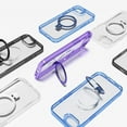 thumbnail image 2 of REQO Kickstand Magnetic Case for iPhone 16 E/SE4,for Women Men Ultra Thin Clear Cover Rotation Bracket Wireless Charging Case, 2 of 6