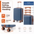 thumbnail image 2 of EDX 3 Piece Luggage Set with Backpack, Lightweight Hard Shell Suitcase Set, TSA Lock Travel Luggage with Spinner Wheels, 20 Inch Carry On Suitcase and Travel Bag for Men & Women, Blue, 2 of 8