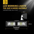 thumbnail image 3 of Yeacher 1Pcs 48W 6inch 6500K LED Work Light Bar Driving Fog Light Waterproof Flood Lights, 3 of 8
