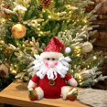 thumbnail image 6 of Doll Figurines Statue Sculpture Accessories Christmas Decoration Artwork Tabletop for Home Living Room Bedroom Christmas Red Snowman and Santa, 6 of 8
