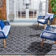 thumbnail image 2 of SAFAVIEH Courtyard Claudia Geometric Indoor/Outdoor Area Rug, Black Charcoal, 8' x 10', 2 of 9