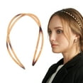 thumbnail image 2 of Unique Bargains 1 Pc Cute Elliptical Headbands for Women  Brown, 2 of 6