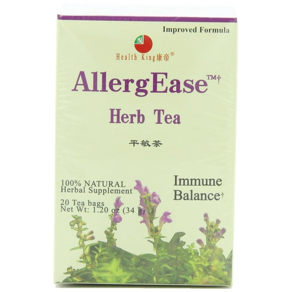 Health King Herb Tea, AllergEase, 20 Teabags