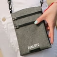 thumbnail image 3 of Travel Wallet Neck Bag Messenger Passport Holder Belt Pouch with Shoulder Strap, 3 of 9