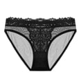 thumbnail image 2 of Womens Lace Underwear Women's Bikini Panties Sheer Lace Briefs Lightweight Thin Mesh Underpants Black L, 2 of 3
