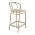 thumbnail image 3 of Compamia Victor Contemporary Resin Indoor Outdoor Counter Stool - Set of 1, Taupe, 3 of 8