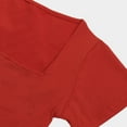 thumbnail image 4 of Body Pur Couleur Slim Coupe à Manches Courtes Élégant Élégant Élégant Femmes Body pour Sortir Ensemble S Rouge, 4 of 6