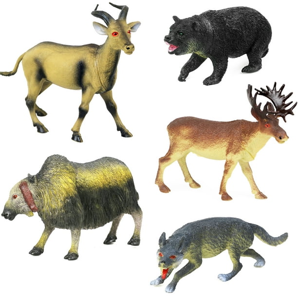 Click N’ Play Realistically Designed Jumbo 9" Mountain Animals 5 Piece