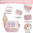 thumbnail image 4 of Funda para biblias KOPKOFT, organizador grande de piel rosa, 4 of 7