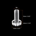 thumbnail image 2 of Unique Bargains M6x16mm Plastic Phillips Bolts PC Pan Head Machine Screws Transparent 20 Pack, 2 of 5