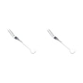 thumbnail image 4 of tredstone Stainless Steel Fruit Fork Handheld Dessert Pie Appetizer Table Serving Flatware Mini Wedding Tasting Dinnerware Silver 2Set, 4 of 6