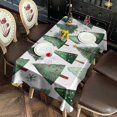thumbnail image 2 of White Christmas Tree Pattern Rectangle Tablecloth 60"x102",Waterproof Polyester Rectangle Table Cloth, Wipeable Spillproof Polyester Tablecloth for Dining, Camping, Indoor and Outdoor, 2 of 6