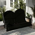 thumbnail image 3 of Wildridge Heritage Porch Swing, Black - Outdoor Weather Resistant Recycled Plastic Furniture for Patio, 3 of 4