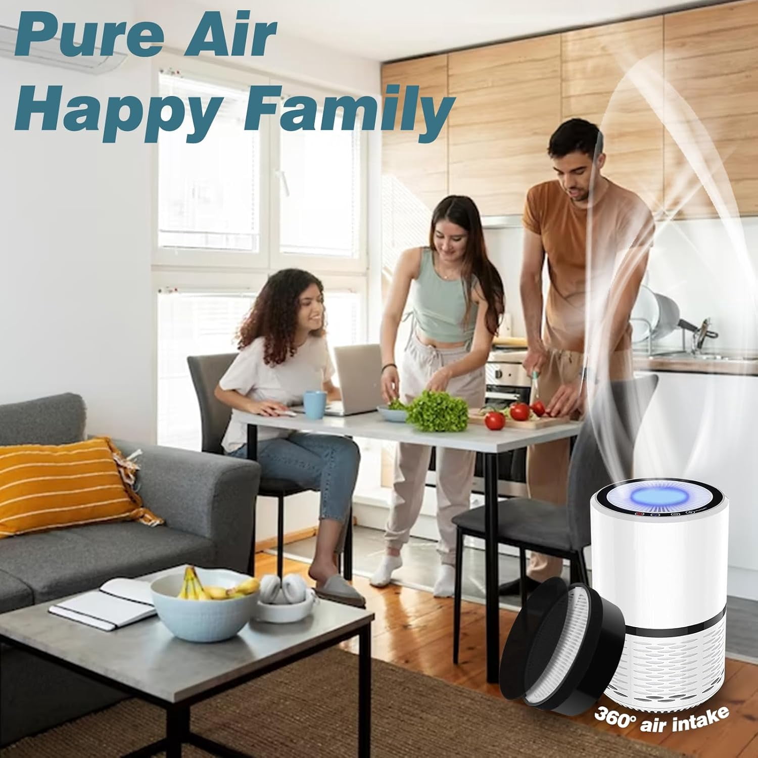 3 Piece LV H132 Air Purifier Filter Replacement Compatible With Levoit RF